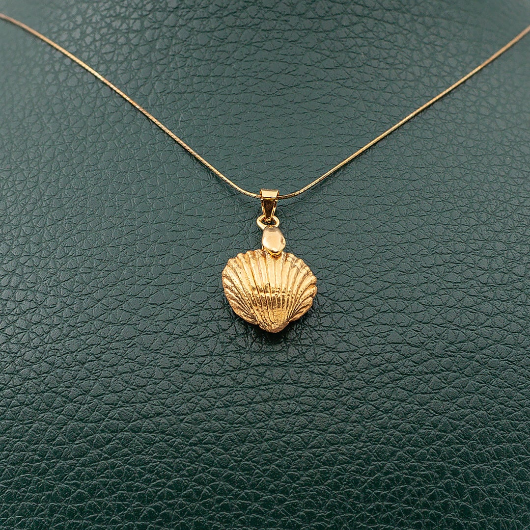 قیمت آویز صدف دریایی Anadara روکش طلا زرد کد JL.JPG.03050