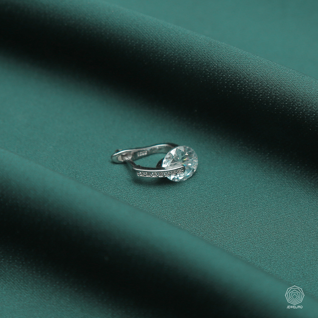 خرید گوشواره نقره مرلین الماس