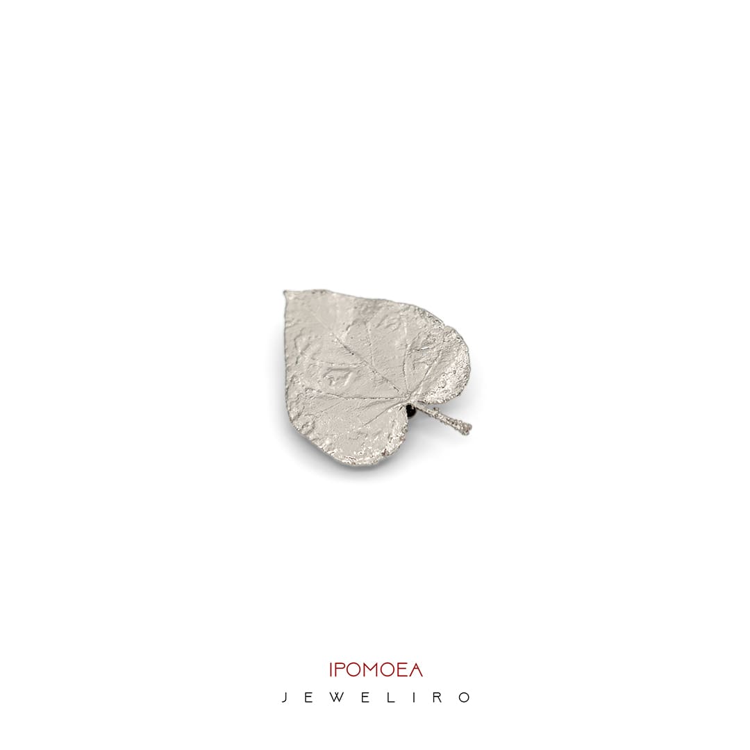 Ipomoea-rhodium-brooch-JL.JBW.03109-min گل سینه برگ نیلوفر روکش رودیوم کد JL.JBW.03109
