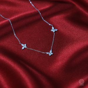 خرید گردنبند نقره سه پروانه