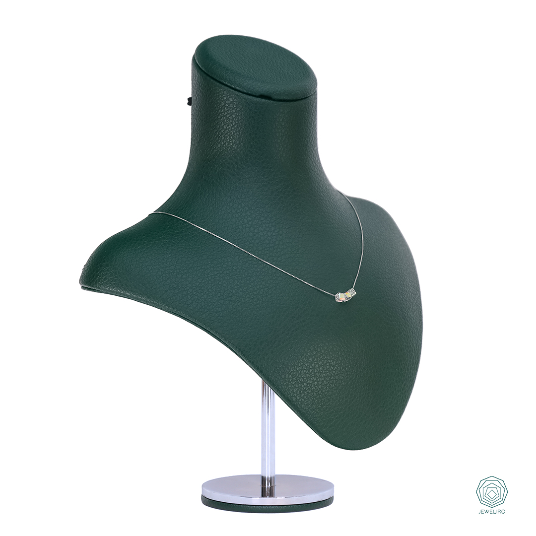 Silver-Fashion-Shiny-Crystal-Necklace-for-Women-JS.NNW.20164-2 خرید گردنبند نقره اپال سه تایی