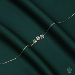 قیمت و خرید گردنبند نقره اپال سه تایی