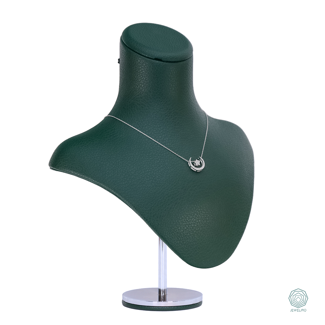 Silver-Moon-and-Star-Necklace-JS.NNW.20159-2 قیمت گردنبند نقره استانبول
