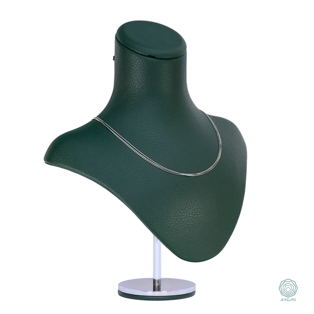 Silver-chain-necklace-JS.NNW.20169-2 قیمت گردنبند نقره هرینگبون سه رج