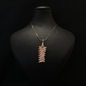 گردنبند برگ سرخس کد JL.JPC.01008