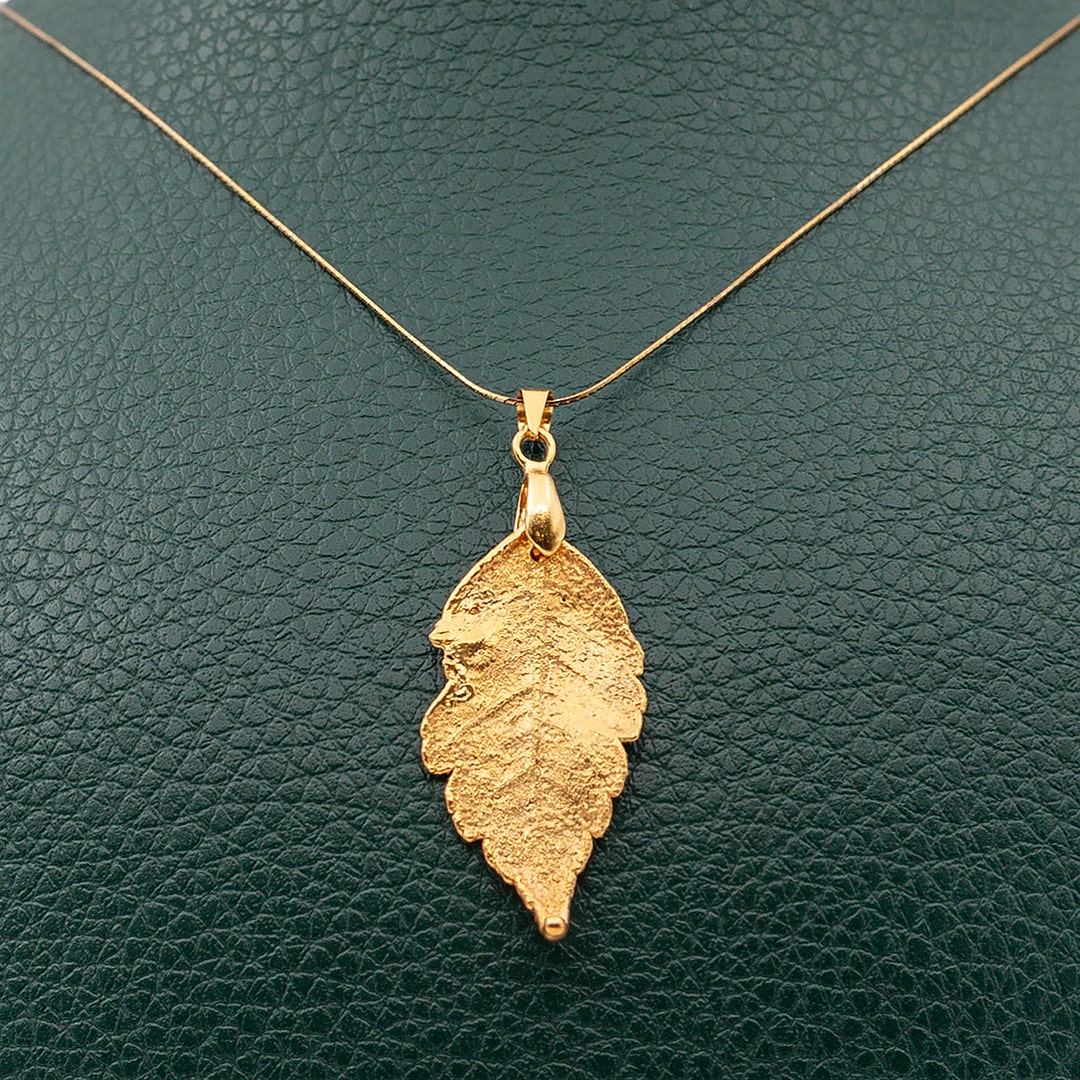 خرید و قمیت آویز برگ باران طلایی روکش طلا زرد کد JL.JPG.03046