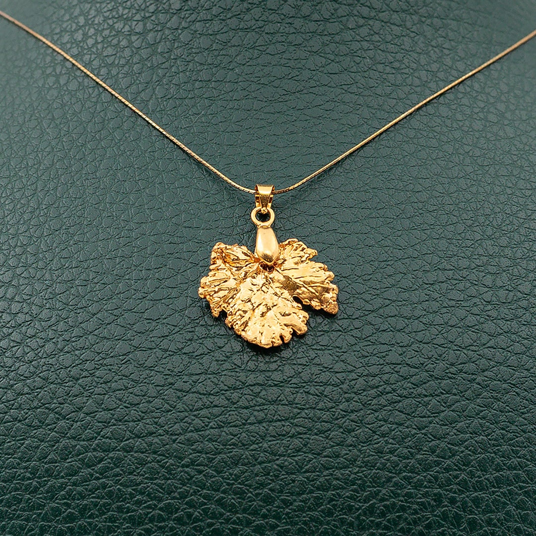 آویز برگ مو روکش طلا زرد کد JL.JPG.03051