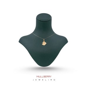 قیمت و خرید آویز گردنبند برگ توت با روکش طلا زرد