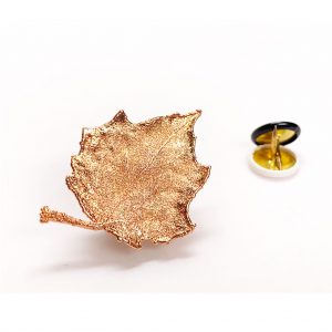 سنجاق سینه دست ساز از برگ طبیعی درخت سپیدار کد JLJB.0085