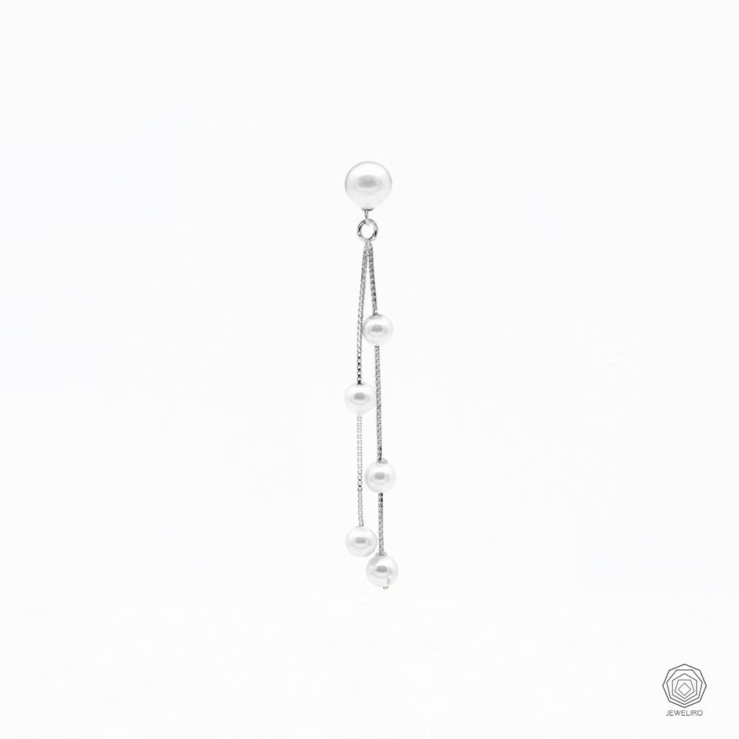 خرید و قیمت گوشواره نقره مروارید 2 رج