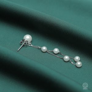 قیمت گوشواره نقره مروارید 2 رج