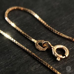 قیمت و خرید زنجیر نقره طرح ونیزی آبکاری طلای رزگلد طول 45 سانتی‌متر ساخت ایران