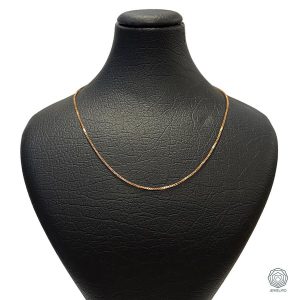 زنجیر نقره طرح ونیزی آبکاری طلای رزگلد